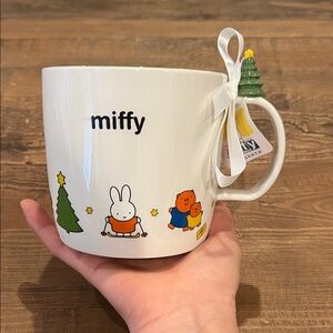 Limited Edition Miffy White Mug with Holiday Characters